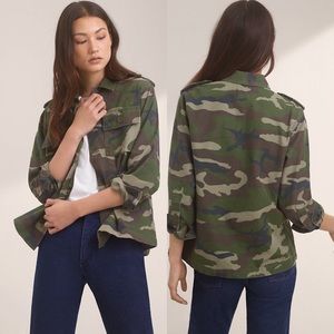 ARITZIA TNA Sabinet Jacket Camo Camouflage Oversized Boxy Military Army Coat M